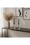 Modern Crystal & Black Metal Candle Holder Stand for Contemporary Table Decoration – 17 cm - 3