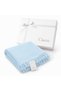 Muslin Baby Blanket 4 Layers 100% Cotton 120 X 100 cm 0-3 Months Blue - 3