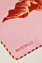 Pink Tropical Botanical Pattern Silk Scarf - 3