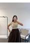 Women's Poplin Fabric Dress with Belt at the Waist - 3