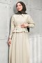 Stone Zippered Jacket and Skirt Set - 2