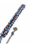 Light Blue Burgundy Metal Prayer Beads Enamel Handcrafted Oval Grain Prayer Beads - 3
