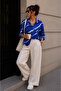 Women's Patterned Oversize Shirt - 2