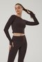 Women's Long Sleeve Crop Top 4019 - 3