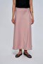 Flat Satin Skirt with Elastic Waist and Hidden Zipper on the Side - 6