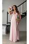 Red Striped Long Dress with Rope Straps