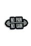 Velcro Patch, Tacti-Cool SPORTS Collection, Gym Patches No Pain No Gain for bag/vest, gadgets 4.5x7cm