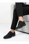 Men's black satin genuine leather classic shoes with neolite sole - 2