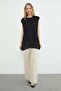 Sleeveless Tunic with Pleated Skirt Detail - 4