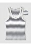 U-Neck Striped Women's Undershirt (S6) - 5