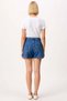 Women's Shorts Skirt High Waist Button Detailed Denim Short Length Rigid Woven Tube Leg Cut - 5