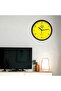 Clokify Nadi Al Wasl Wall Clock, 25 cm Analog, Silent Movement, Battery Operated, Design 2, Black Frame - 6