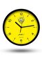 Clokify Nadi Al Wasl Wall Clock, 25 cm Analog, Silent Movement, Battery Operated, Design 2, Black Frame