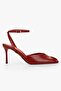Women's Estelia Red Leather Heeled Shoes - 2