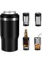 Silk Route - 14oz Can Cooler, 4 in 1 Insulated Stainless Steel Can Insulator, Fits for 420ml Standard Can, Slim Can, Perfect for Camping, Beach, Picnic