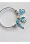 Steel Bracelet with Blue Cat, Blue Seahorse, Tulip Figures and a Lot of Charms - 7