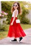 Girl's Long Tulle Skirt with Lining - 2