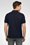 Men Regular Fit Embroidered Short Sleeve Logo Polo Shirt, Navy - 3