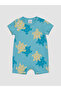 Green Crew Neck Printed Baby Boy Romper Set of 2 - 2