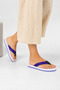 Perla Women's Purple White Comfortable Textile Strap Flip-Flops for Daily Use, Beach and Pool Slippers - 4