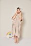 Plain Hooded Kappa Beige Color with Snap Buttons for Kids 9-11 Years - 8