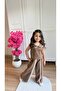 Girl's linen summer outfit set - 2 piece top and bottom