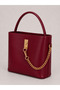 Women's Rovelle Chain Detailed Red Shoulder and Hand Bag - 3