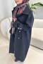 Dima Trench Coat with Back Button Detail - Black - 3