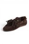 Zynor Genuine Leather Suede Tasseled Women's Loafer Shoes - 8