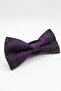 Black Purple Motif Silk Bow Tie Sb203 - 2