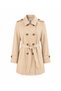 Women's Casual Lined Short Trench Coat - Belted Seasonal Jacket - 5