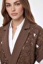 Women's Laser Cut Motif Double Suit Set Mink 31349 - 3