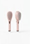 Powder Pink Color Self-Cleaning Hair Brush Comb - 2