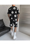 Trendy Floral Patterned Unisex Oversize Two-Piece Set - 5