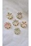 Metal Daisy Clasp with Zircon Stone 3 cm 1 Piece - 5