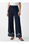 Nevavm Women's Patterned Trousers with Elastic Waist - 2