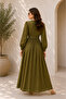 - Olive Dual Tone Maxi Dress - 5