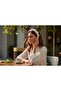 Mavi̇makro Hair Band Crown Ecru and Burgundy Set - 3