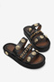 Women's Black Poly Sole Slippers with Accessory Detail - 3