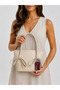 Women's Ribbon Shoulder Bag Cream - 3