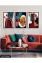 Abstract Poster 3 Pieces Wooden Framed Painting Act - 2
