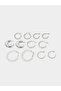 Set of 6 - Embellished Hoop Earrings