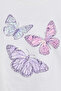 Girl's Oversized Graphic Printed White T-Shirt - 3