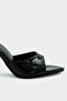 Sonic Pointed Toe Women's Black Heeled Slippers - 2
