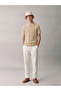 Güli̇s Gi̇yi̇m^New Season Beige Polo Collar Textured Boys' T-Shirt - 4