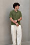 Men's Classic Khaki Polo Neck T-Shirt - 2