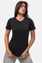 Women's Black S6-1 Crew Neck Organic Cotton T-Shirt