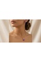 Elegant Rose Jewelry Set – Floral Pendant Necklace & Stud Earrings for Women - 3