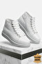 Gordes Genuine Leather Premium Waterproof Lace-Up Men's Boots White