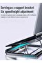 2-in-1 Laptop Cooling Stand with Adjustable Speeds, 6 Quiet Fans, Height Adjustment, USB Powered - 8